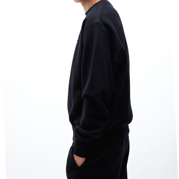 Champion Reverse Weave Crew Neck Sweatshirt Black - Picture 4 of 14